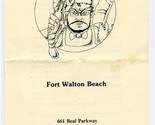 Rajun Cajun Restaurant Menu Beal Parkway Fort Walton Beach Florida 1985 - £15.08 GBP