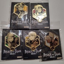 5x Attack On Titan Survey Corps Enamel Pins Set  Official Collectible Badges - £33.23 GBP