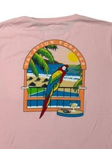Rowdy Gentleman Pocket TShirt MEDIUM Pink Parrot Toucan Vacation Cigar - $18.69