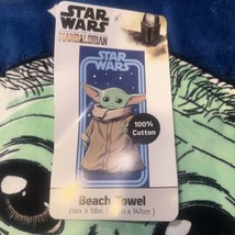 Disney Star Wars The Mandalorian Baby Yoda Beach Towel 28” x 58” NWT! - $17.99