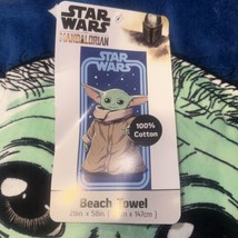 Disney Star Wars The Mandalorian Baby Yoda Beach Towel 28” x 58” NWT! - £14.41 GBP