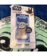 Disney Star Wars The Mandalorian Baby Yoda Beach Towel 28” x 58” NWT! - £14.33 GBP