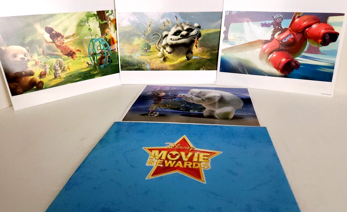 Primary image for Disney Movie Rewards Big Hero 6 Tinkerbell Neverbeast Set Of 4 Lithographs Rare