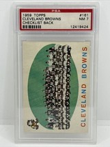 1959 Topps #161 Cleveland Browns Checklist Back PSA 7 - £31.61 GBP