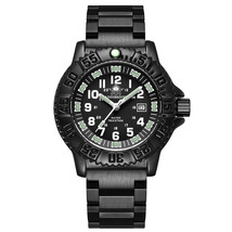 Military watch Male NATO Nylon Watches Mineral Glass Stainless Steel Out... - $166.63