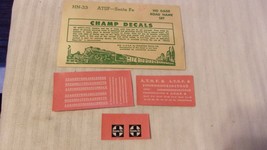 HO Scale Santa Fe ATSF Decal Set from Champ Decals White HN-33  BNOS - $14.25