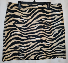 Nwt Womens Talbots Lined Zebra Print Skirt Size 18 No Slits! - £26.12 GBP