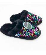 Snoozies Women&#39;s Multicolor Sequin Glam Slide Slippers Med 7/8 Non Skid ... - £11.79 GBP