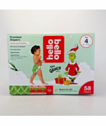 Hello Bello Premium Diapers 22- 37 lbs Size 4 The Grinch Dr Suess 2 Desi... - $638.02 MXN