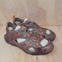 Dunham Mens Sandals Sz 11 D Brown Leather Slip On Casual Shoes MCR615BR - $33.87
