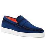 Santoni Atlantis Men&#39;s Suede Platform Blue Italy Sneakers Shoes Size US ... - £338.83 GBP