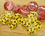 Vintage Advertising Lot Pinback Buttons Model T Car Show VIP Red &amp; Yellow - $18.80