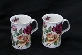 Roy Kirkham English Summer Roses Mugs 2003 Lot of 2 - £20.06 GBP