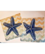ULOVE LOVE YOURSELF Accent Throw Pillow CASE LOT 17&quot; Ocean Theme Starfish - £12.36 GBP