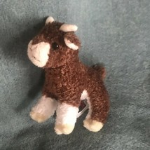 Douglas Small Plush Very Cute Brown &amp; White GOAT Stuffed Animal – 5 inches high  - £8.87 GBP