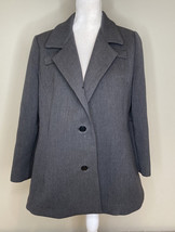 Vintage Union Made Fashionfila Women’s button up Wool coat size M In Grey - £46.05 GBP