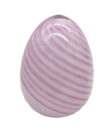 Egg Shaped Art Glass Figurine  Pink/Purple Swirl 6&quot; tall Hollow inside - €15,69 EUR