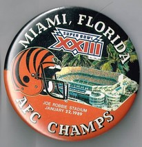Super Bowl 23 Miami 1989 Joe Robbie Stadium Cincinnati Bengals ACF Champs pin - £19.00 GBP