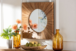 Nakita Bohemian Pealed Grasscloth Accent Mirror - $1,933.41 MXN