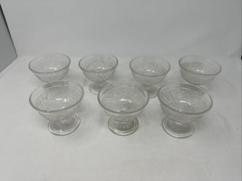 Anchor Hocking Sandwich Clear Champagne Sherbet Set of 7 Cups - £18.72 GBP