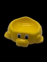 Rubbermaid Dish Pet Baby Childrens Bowl Yellow Seal ? Face Rare Plastic Vintage - $14.89