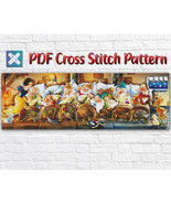 Disney Snow White And 7 Dwarfs Counted Instant PDF Cross Stitch Pattern - $4.82 CAD