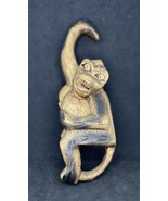Beautiful Antique Hanging Monkey Figure Hand Curved Wood China - $859.87 MXN