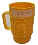 Rubbermaid Ribbed Stacking Plastic Cup Mug Yellow 4 7/8” Tall 2 7/8” wide - $4.80