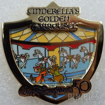 Disney Cinderella Mice Jaq and Gus Prince Charming Regal Carrousel LE 2000 Pin - £16.46 GBP