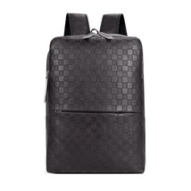GNWXY Rhombus Design Soft PU Leather Backpack Simple Casual Handbag Student Scho - £48.99 GBP