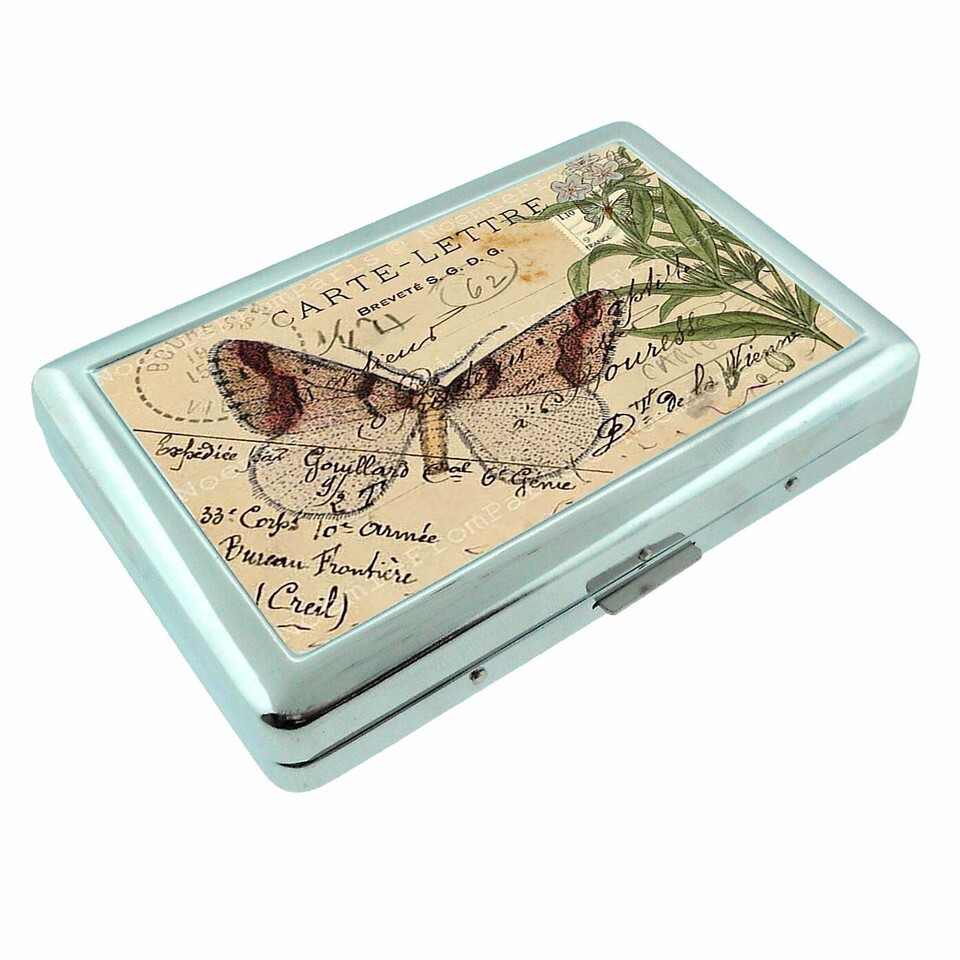 Postage Butterfly Vintage Illustration Cigarette Case RFID Protection Wa... - $16.78 Postage Butterfly Vintage Illustration Cigarette Case RFID Protection Wa... - $16.78