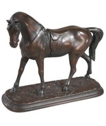 Sculpture EQUESTRIAN Lodge English Race Horse Resin Hand-Cast Hand-Painted - £180.20 GBP