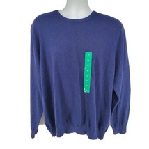 Hickey Freeman Men&#39;s Sweater Size XL Navy Blue Cotton Cashmere Blend - £34.03 GBP