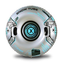 Iron Snow Tube, 48 Inches Heavy Duty Inflatable Snow Tube Sled, Robot Snow Sled  - £27.09 GBP
