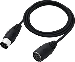 Pngknyocn Midi Extension Cable Din 6 Pin Male To Female Audio Adapter Ja... - £21.57 GBP