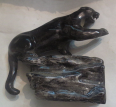 Vintage Black Panther Statue Figure Joel Obenchain 5&quot;  - £22.13 GBP