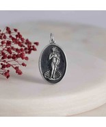 Sterling Silver Birth of Venus Figure on Oval Charm 26x14mm - $53.28 CAD