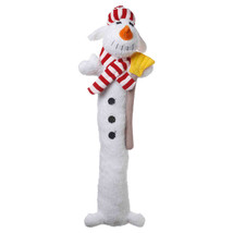Holiday Snowman Loofa Dog Toys xLarge 18&quot; Long Soft Plush Sqeaker Retrei... - £12.07 GBP
