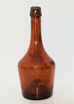 Vintage Brown Liquor Bottle B &amp; B Benedictine Marque Deposee Empty with Lid - £12.83 GBP