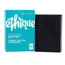Ethique Exfoliating Pumice, Tea Tree, &amp; Spearmint Soap Bar - Body Wash for All S - £21.70 GBP