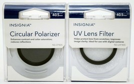 2-Pack New Insignia 40.5mm Circular Polarizer + Uv Lens Filter Camera Attach 405 - £7.53 GBP