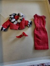 Vintage Barbie  #1640 Matinee Fashion 1965 Red Dress Jacket Shoes ALL OR... - £78.16 GBP