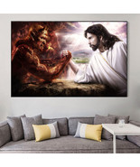 Poster God Jesus Vs Satan Devil Art Print 70 cm x 100 cm Poster  Unframed - $68.02 CAD