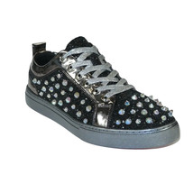 Mens Fancy Shoes By FIESSO AURELIO GARCIA, Spikes Rhine stones 2413 Black image 2