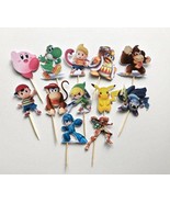 Super Smash Bro Color Printed CupCake Topper || Theme CupCake Topper - £11.80 GBP