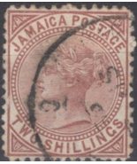 ZAYIX - Jamaica 14 used - 1875 2sh red brown, WMK 1, Queen Victoria 0403... - £17.65 GBP