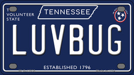Luv Bug Tennessee Blue Novelty Mini Metal License Plate - £11.76 GBP