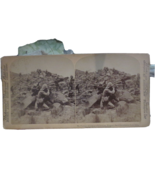 Antique Warwick&#39;s Squirmishing Stereoview Card Rifles Trenches Wounded S... - £21.81 GBP