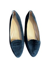 Talbots Women&#39;s Flats Suede Pointed Toe Loafers Slip On Shoes Blue Size 8.5 - $23.75