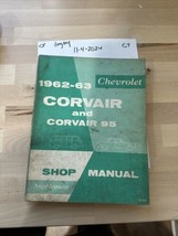 1962 Chevrolet Chevy Corvair  And Corvair 95 Shop Manual - $7.69